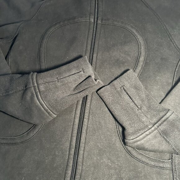 Lululemon Scuba Hoodie Womens Size 8 Black Full Zip Pockets Heavyweight W4755S - Picture 7 of 13